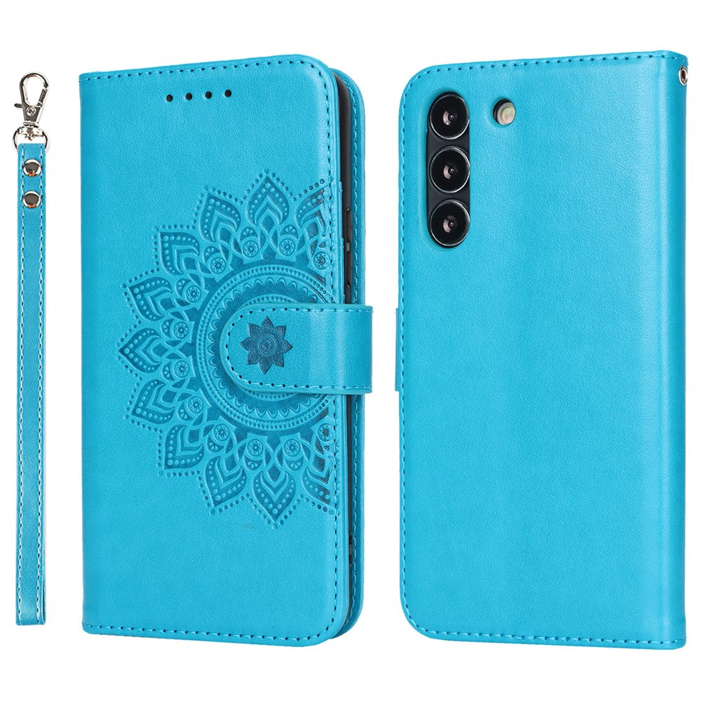 Galaxy S22 5G Wallet-Hülle – Mit Musterdruck, Kartenfächer & Riemen