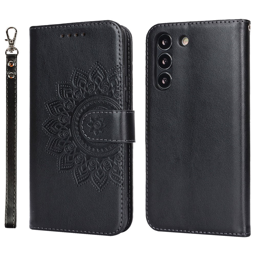 Galaxy S22 5G Wallet-Hülle – Mit Musterdruck, Kartenfächer & Riemen
