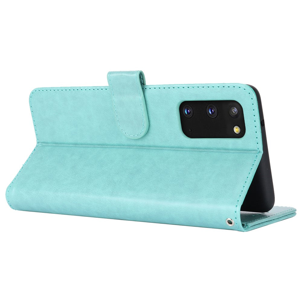 Galaxy S20 4G/5G Wallet-Hülle – Mit Musterdruck, Kartenfächer & Riemen