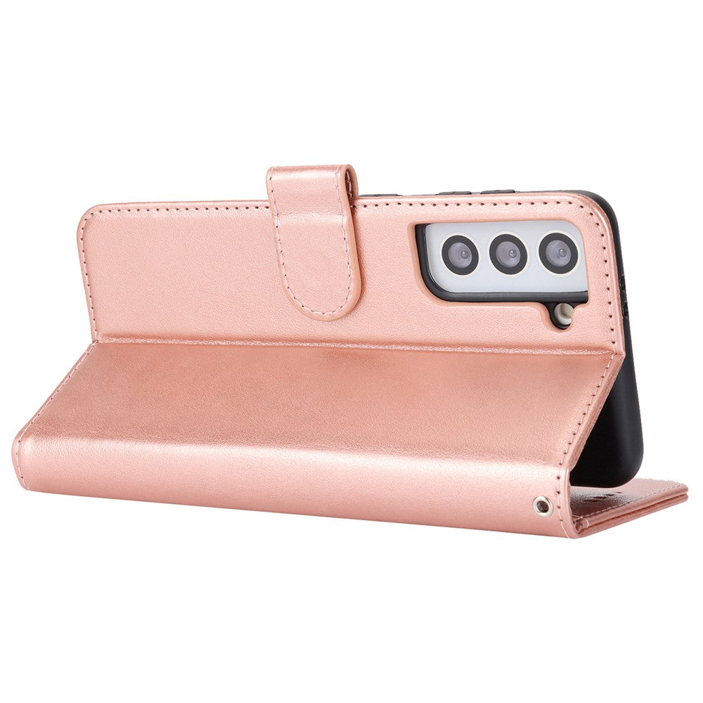 Galaxy S21 5G/4G Wallet-Hülle – Mit Musterdruck, Kartenfächer & Riemen