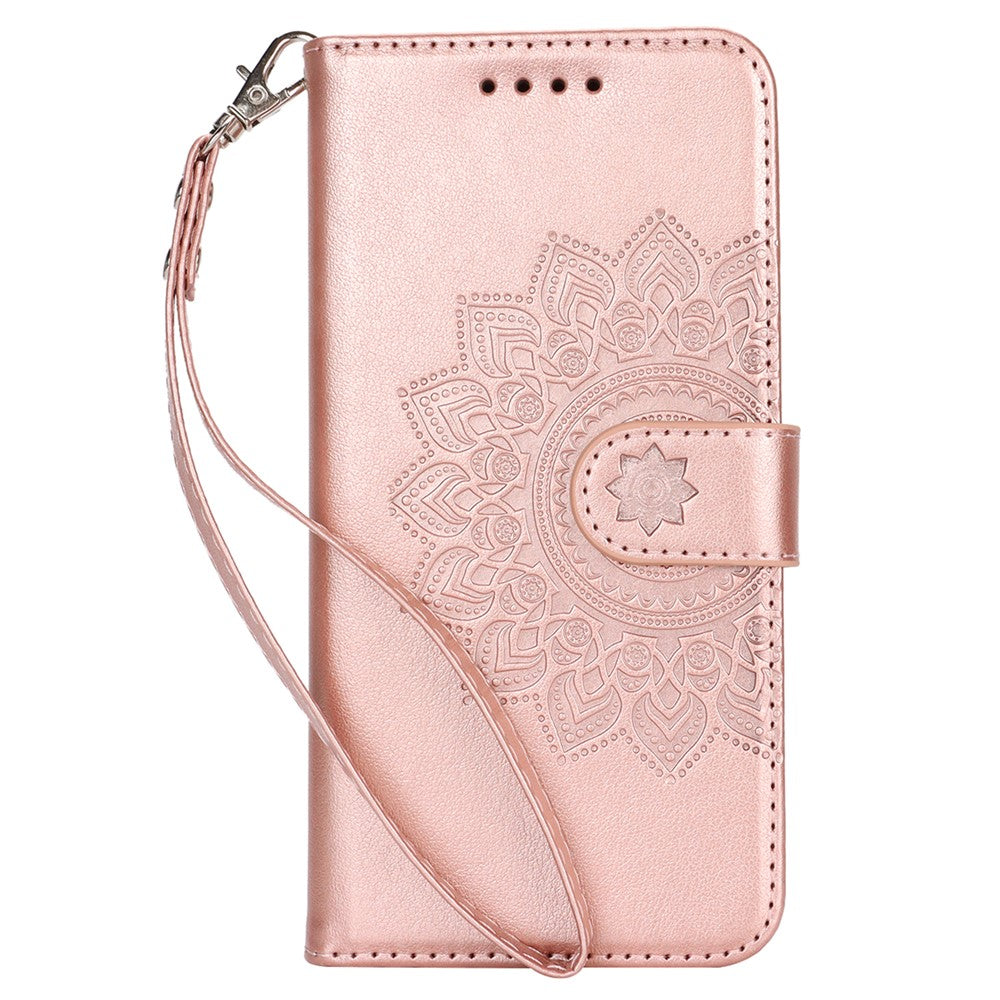 Galaxy S21 5G/4G Wallet-Hülle – Mit Musterdruck, Kartenfächer & Riemen