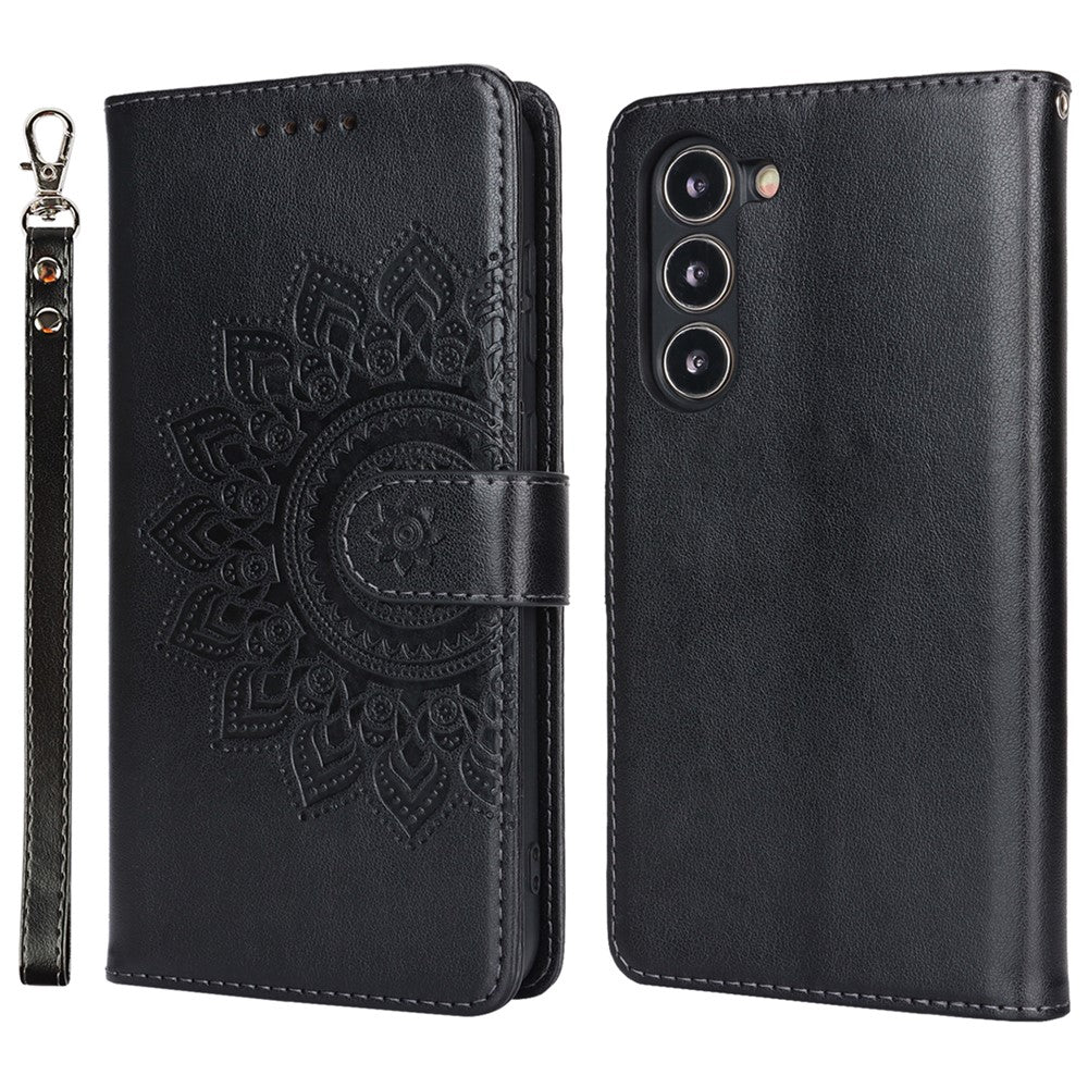 Galaxy S23 Plus Wallet-Hülle – Mit Musterdruck, Kartenfächer & Riemen