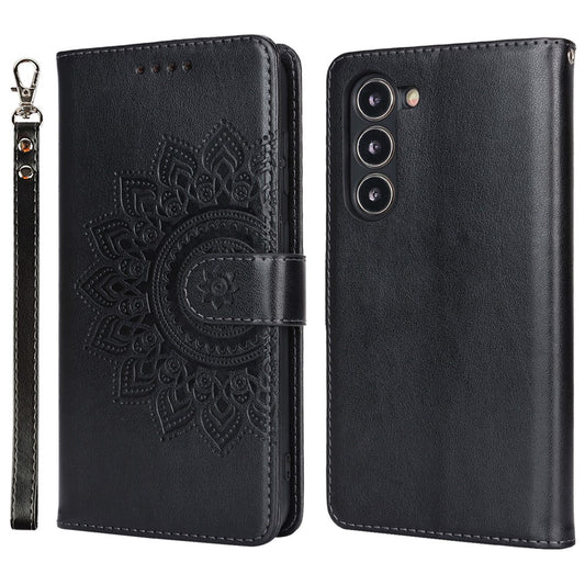 Galaxy S23 Plus Wallet-Hülle – Mit Musterdruck, Kartenfächer & Riemen