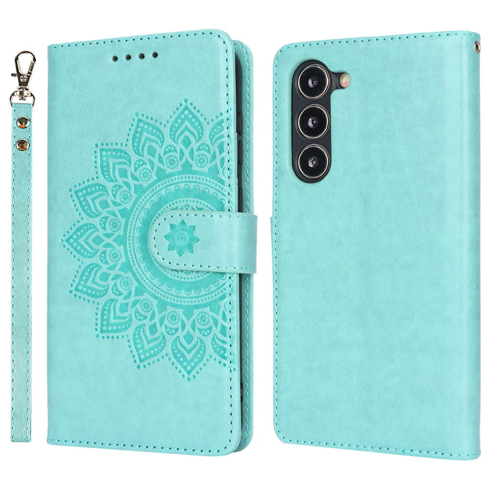 Galaxy S23 Plus Wallet-Hülle – Mit Musterdruck, Kartenfächer & Riemen