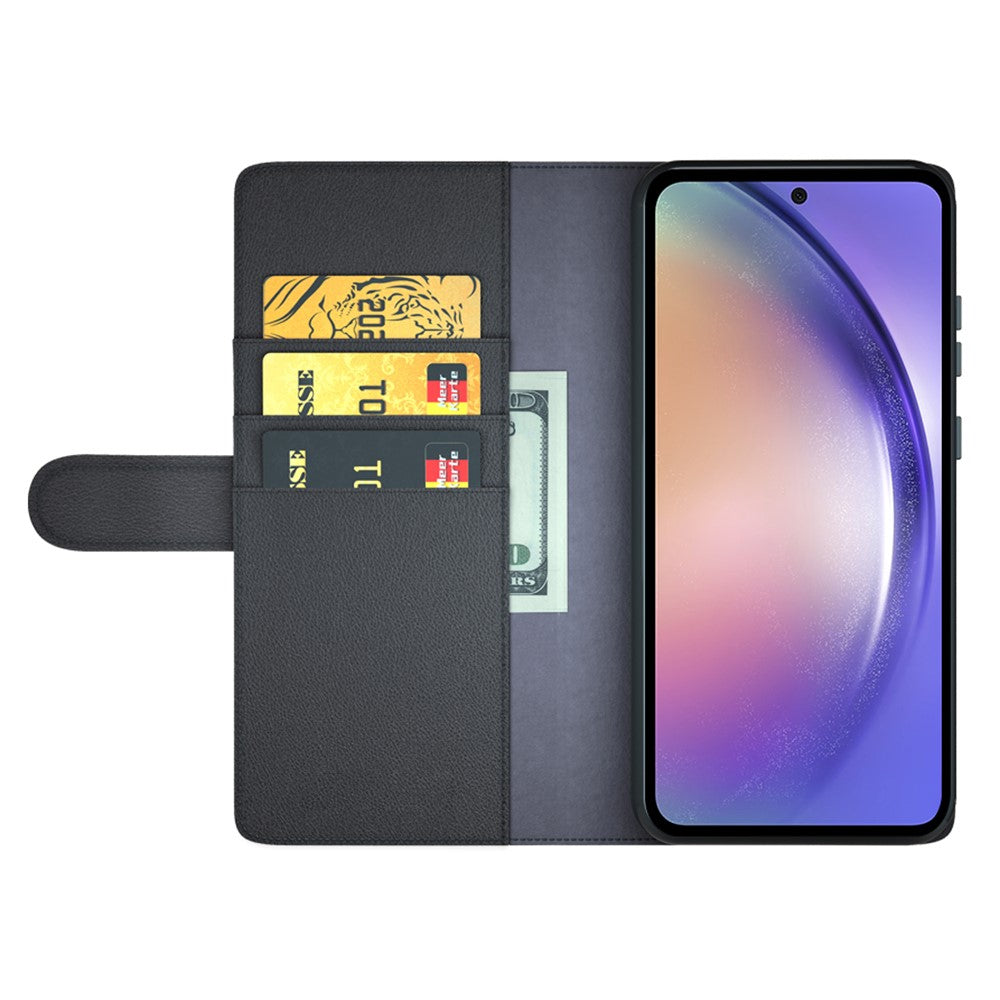 Galaxy A55 5G Echtleder Hülle mit Kartenfach