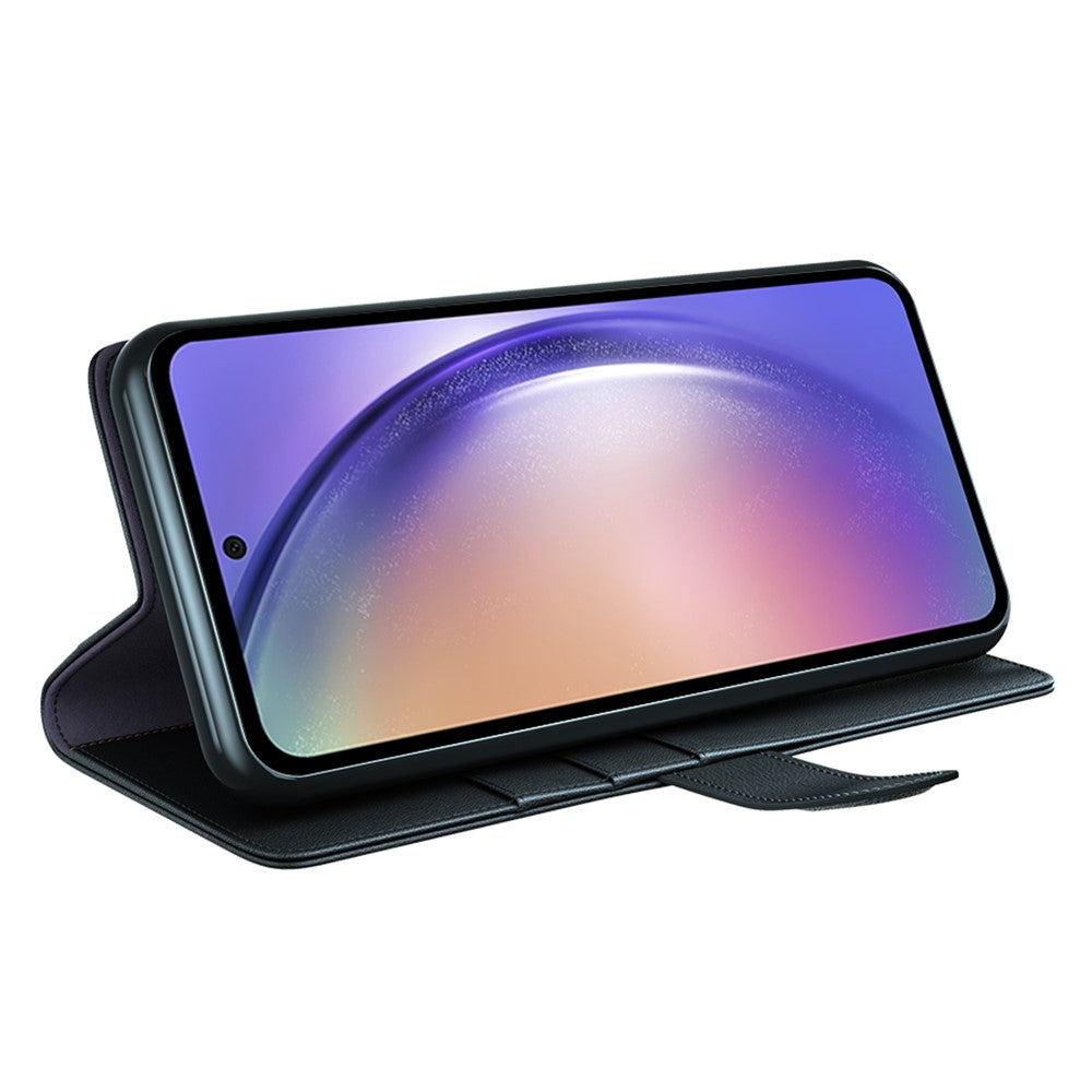Galaxy A55 5G Echtleder Hülle mit Kartenfach
