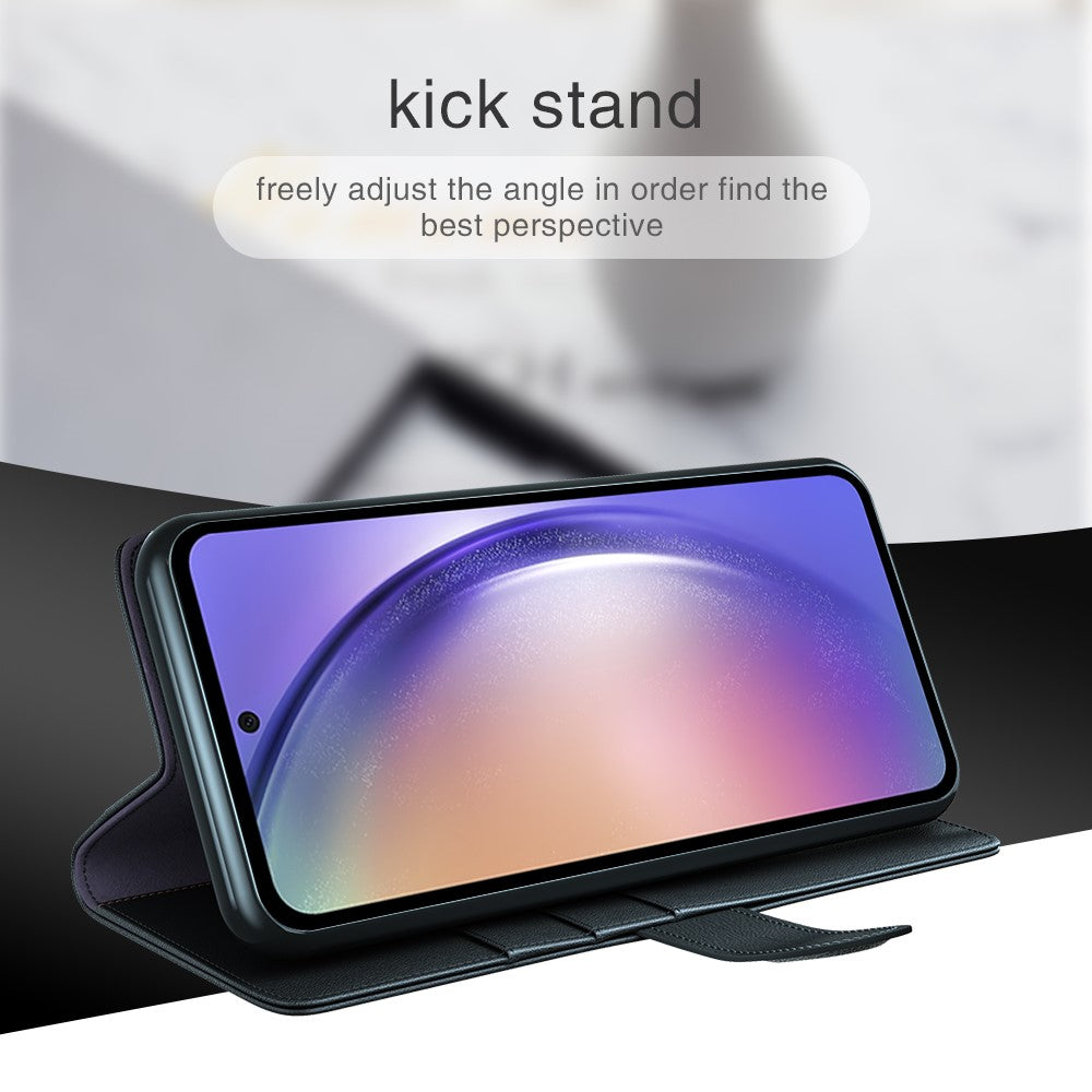 Galaxy A55 5G Echtleder Hülle mit Kartenfach