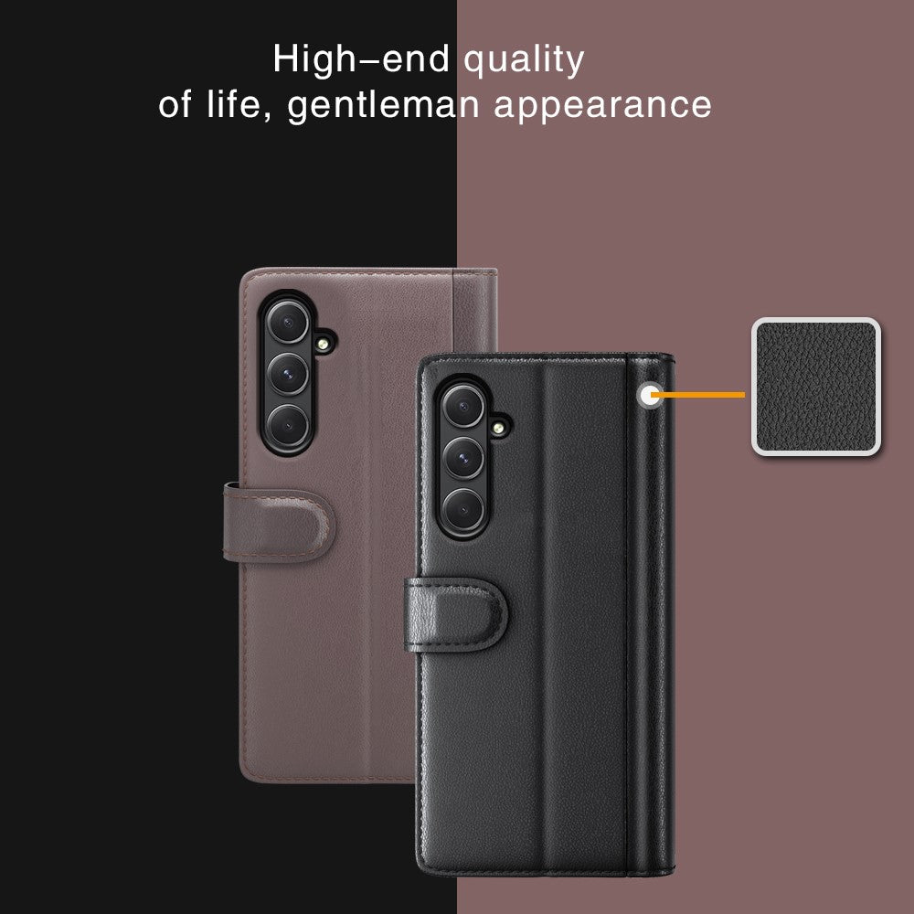 Galaxy A55 5G Echtleder Hülle mit Kartenfach