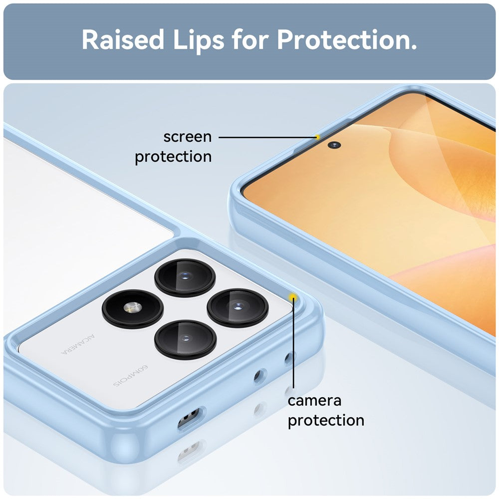 For Xiaomi Redmi K70E 5G / Poco X6 Pro 5G Case Shock Absorbing TPU+Acrylic Protective Back Shell