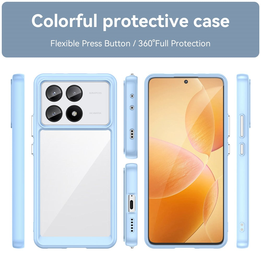 For Xiaomi Redmi K70E 5G / Poco X6 Pro 5G Case Shock Absorbing TPU+Acrylic Protective Back Shell