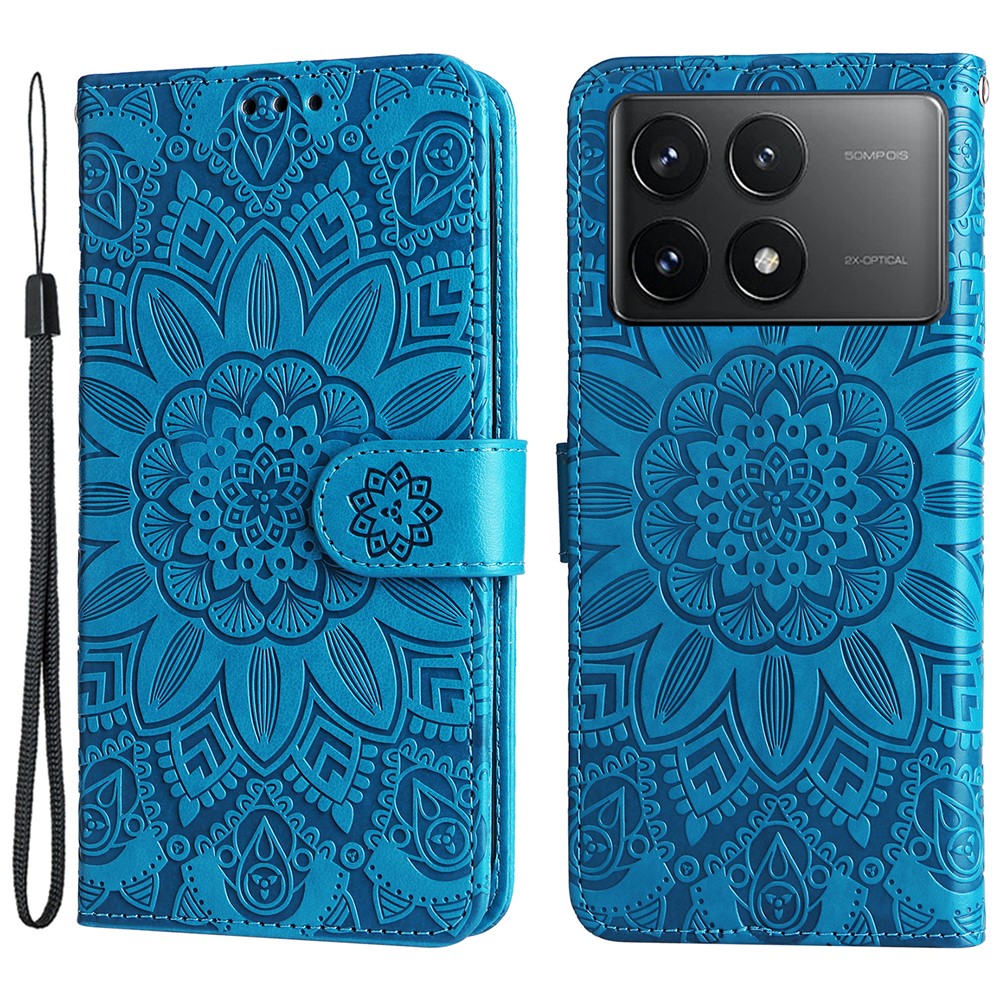 For Xiaomi Redmi K70E 5G / Poco X6 Pro 5G Case Wallet Imprinted PU Leather Phone Stand Cover