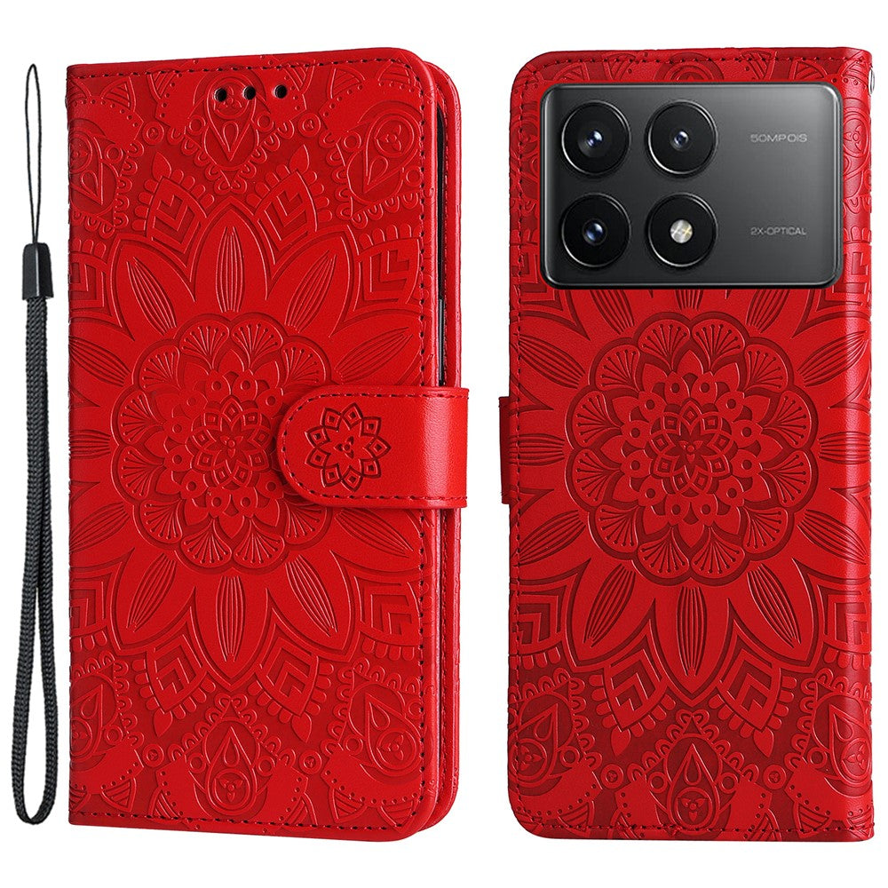 For Xiaomi Redmi K70E 5G / Poco X6 Pro 5G Case Wallet Imprinted PU Leather Phone Stand Cover