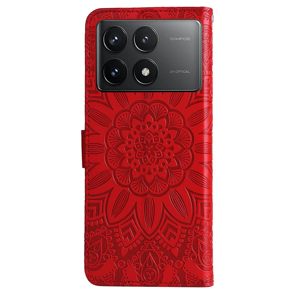 For Xiaomi Poco F6 Pro 5G / Redmi K70 5G / K70 Pro 5G Case Stand Imprinted PU Leather Phone Cover Wallet