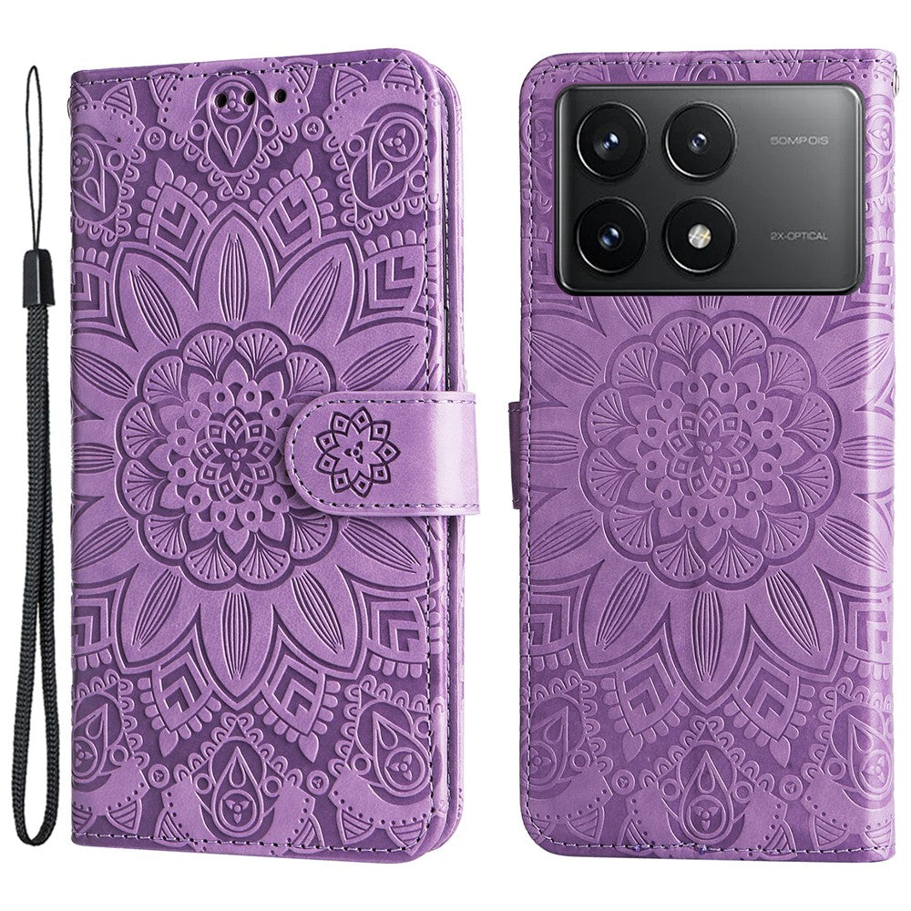 For Xiaomi Poco F6 Pro 5G / Redmi K70 5G / K70 Pro 5G Case Stand Imprinted PU Leather Phone Cover Wallet