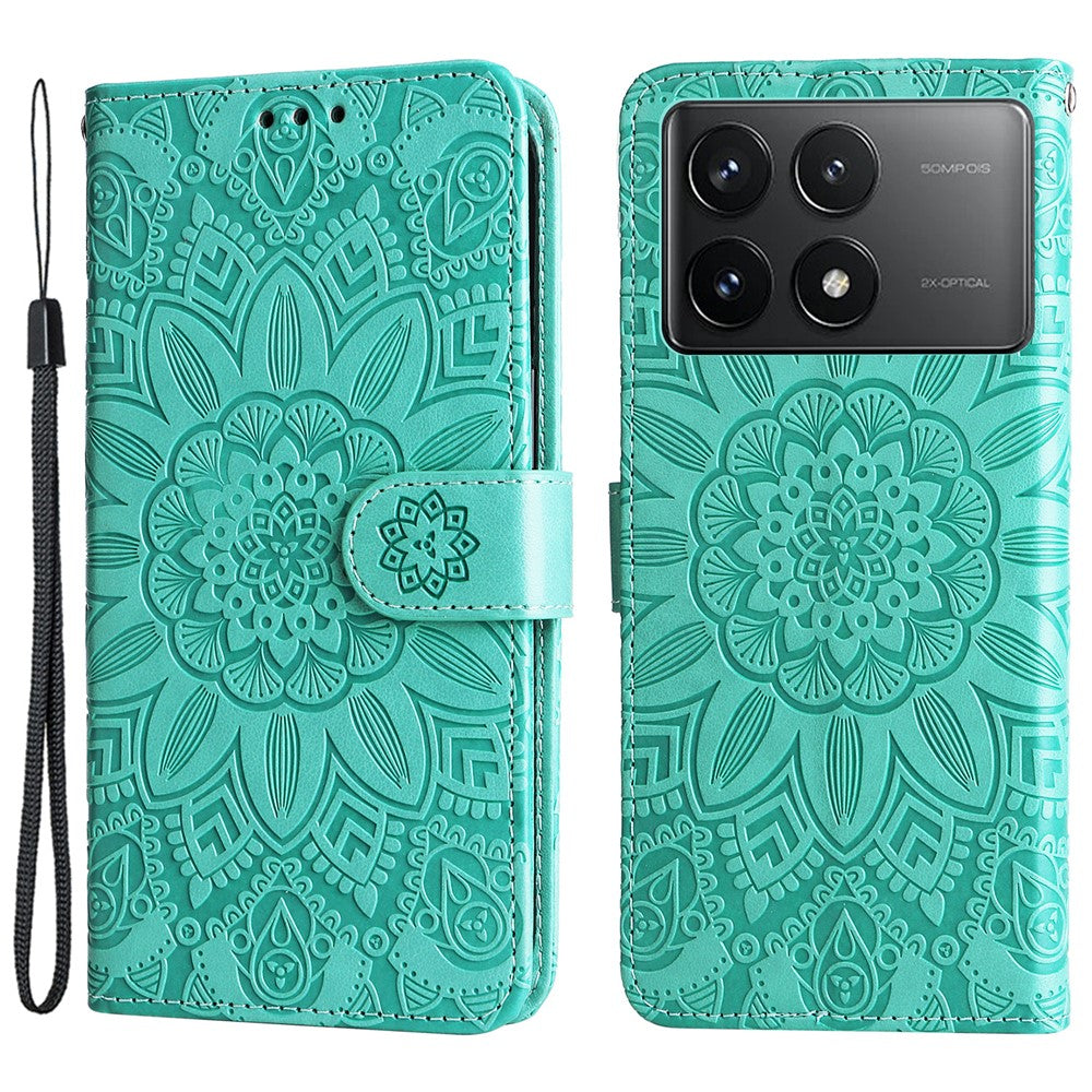 For Xiaomi Poco F6 Pro 5G / Redmi K70 5G / K70 Pro 5G Case Stand Imprinted PU Leather Phone Cover Wallet