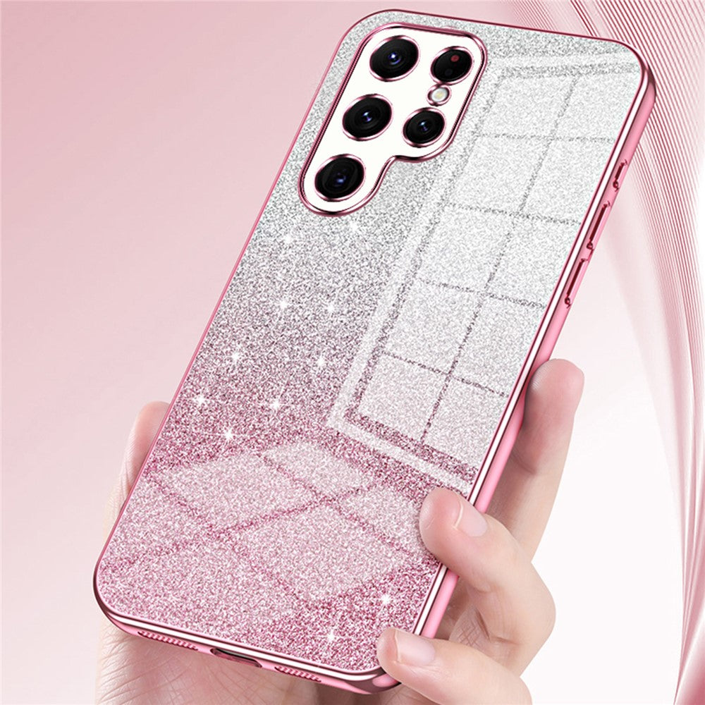 Galaxy S22 Ultra 5G Glitzer-Hülle – Weiche Textur