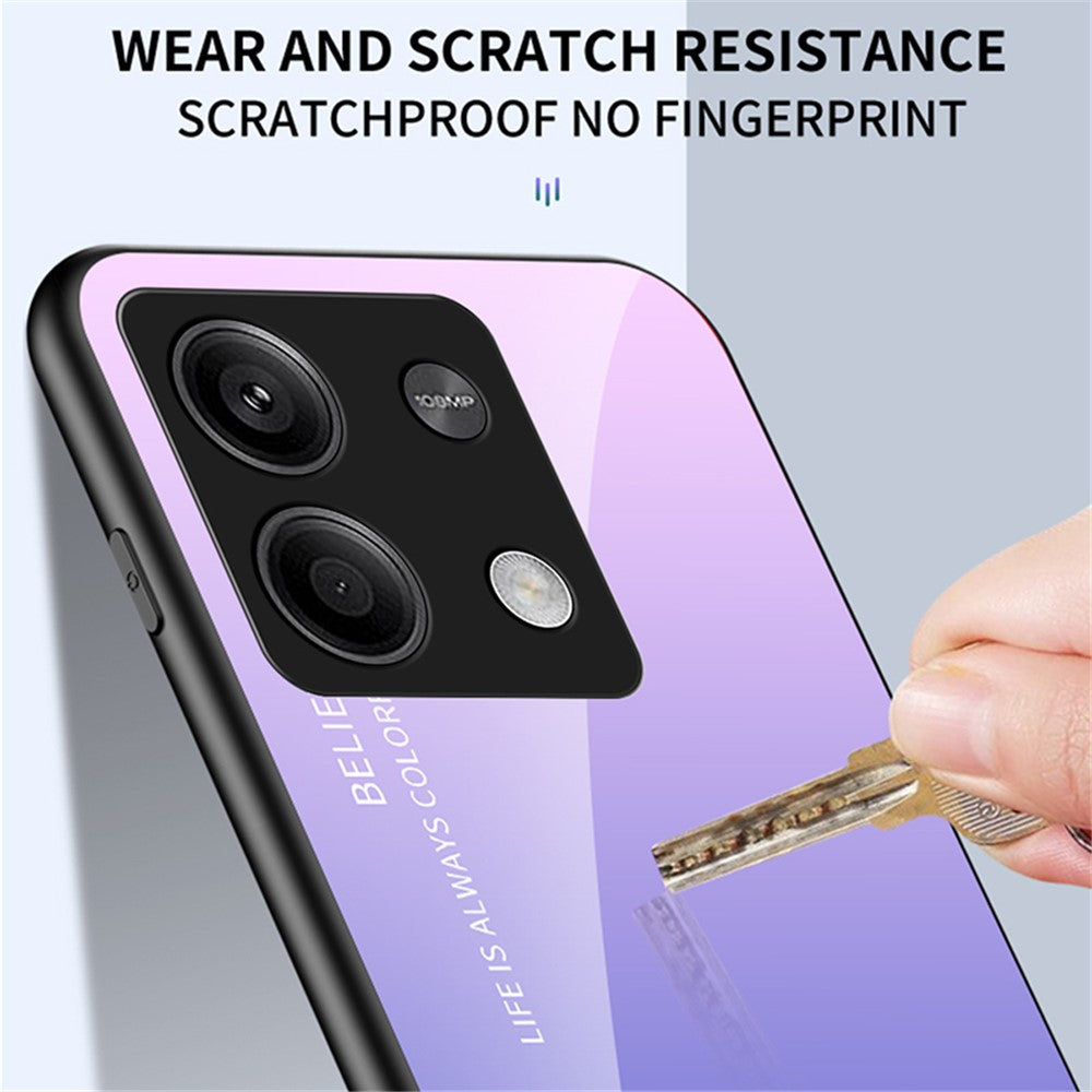 For Xiaomi Redmi Note 13 5G Gradient Phone Case Tempered Glass Cover