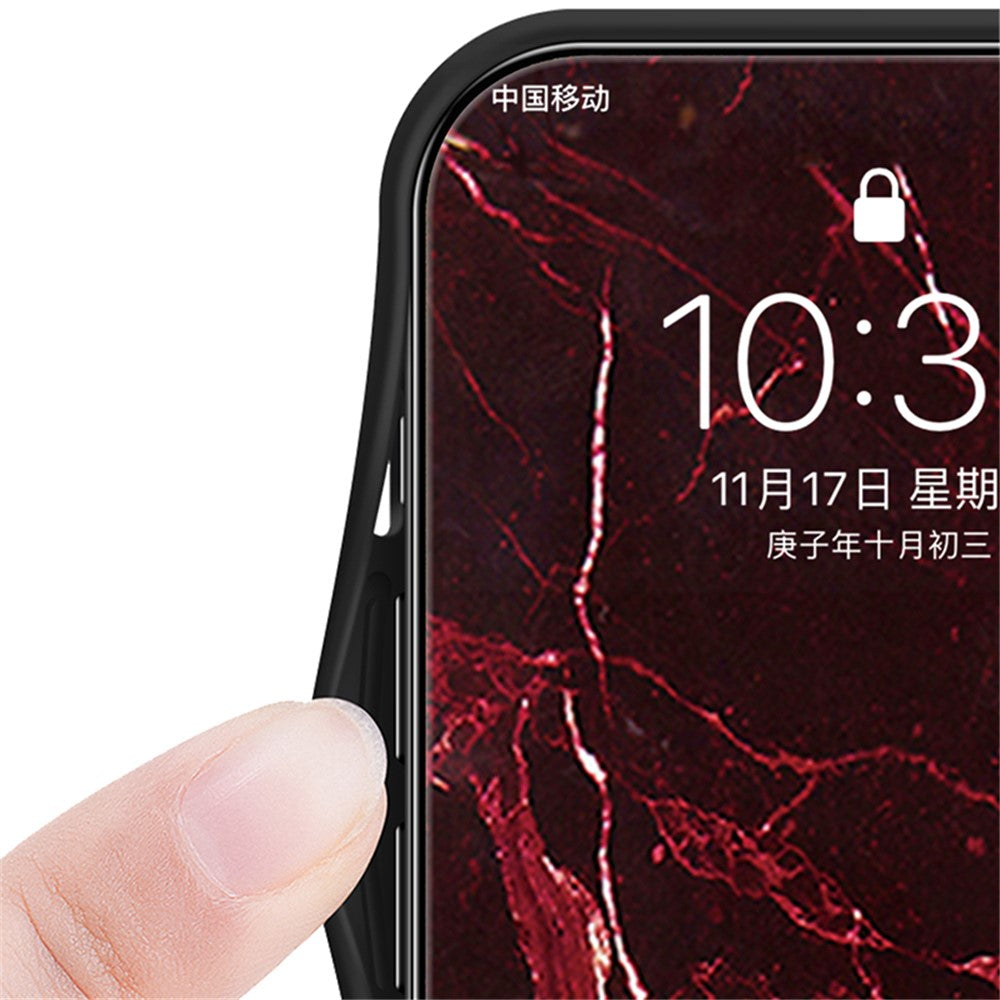 For Xiaomi Redmi Note 13 Pro 5G / Poco X6 5G Case Marble Pattern Scratch-proof Tempered Glass+PC+TPU Phone Shell