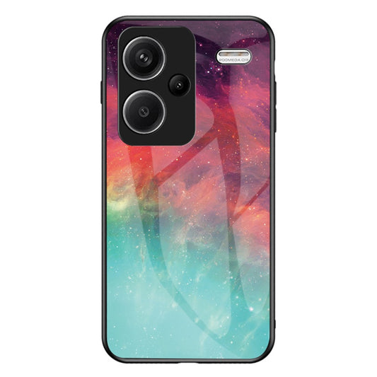Xiaomi Redmi Note 13 Pro+ 5G Handyhülle – Slim-Fit Sternenhimmel-Muster aus gehärtetem Glas + PC + TPU-Smartphone-Abdeckung