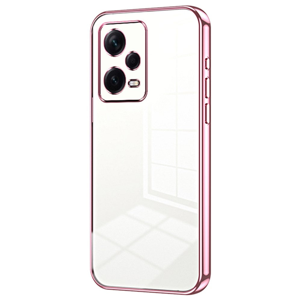 For Xiaomi Redmi Note 12 Pro+ 5G TPU Case Electroplating Precise Lens Cutout Back Shell