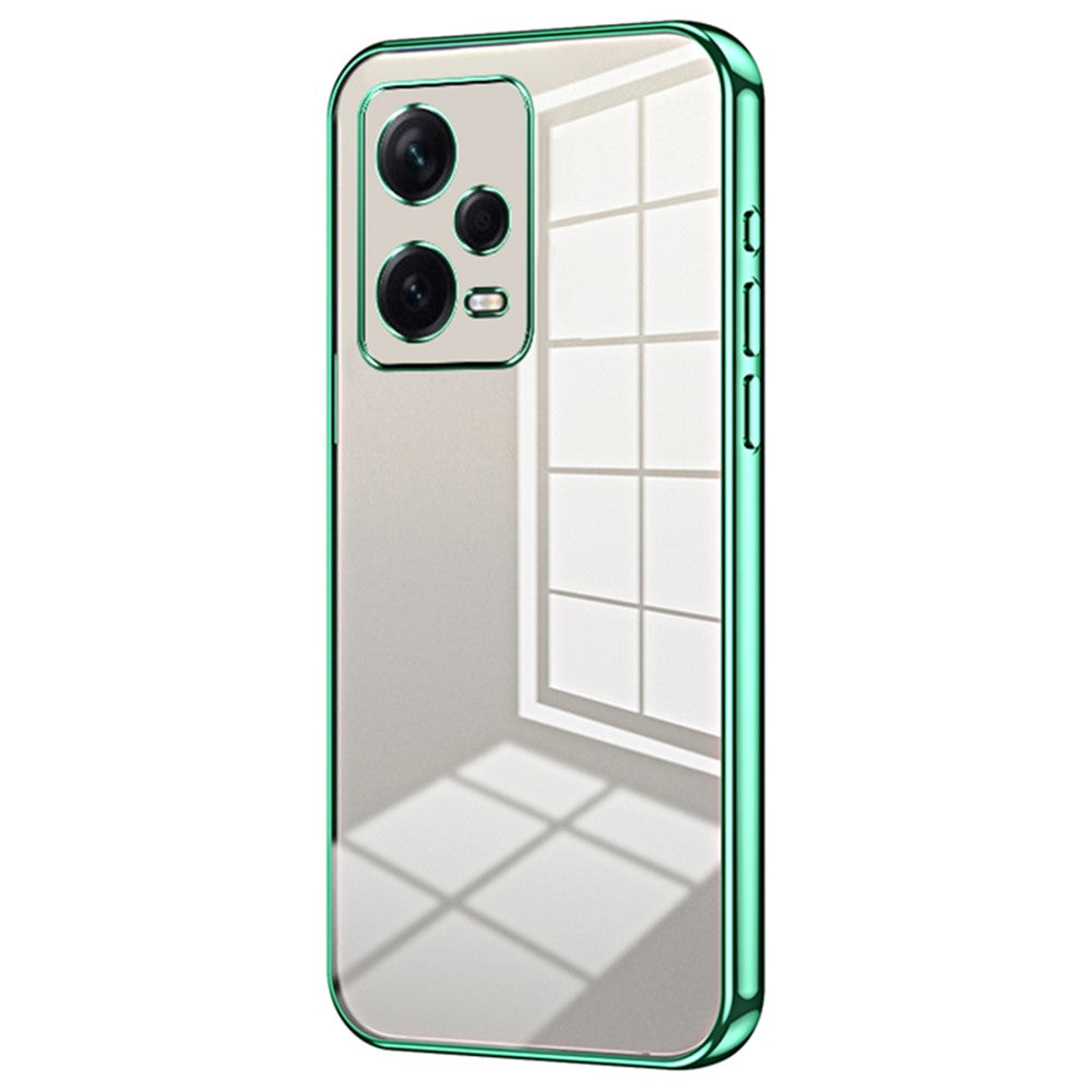 For Xiaomi Redmi Note 12 Pro+ 5G TPU Case Electroplating Precise Lens Cutout Back Shell
