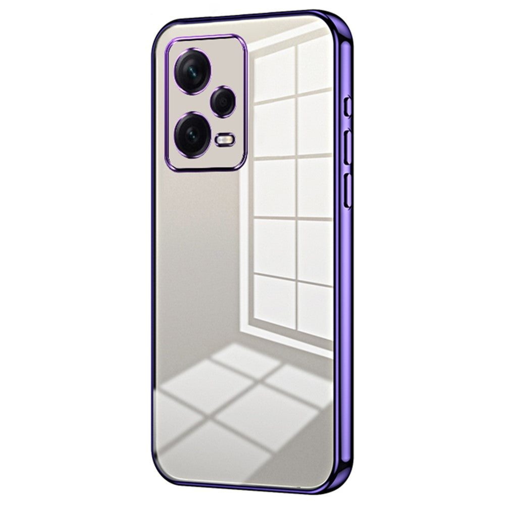 For Xiaomi Redmi Note 12 Pro+ 5G TPU Case Electroplating Precise Lens Cutout Back Shell