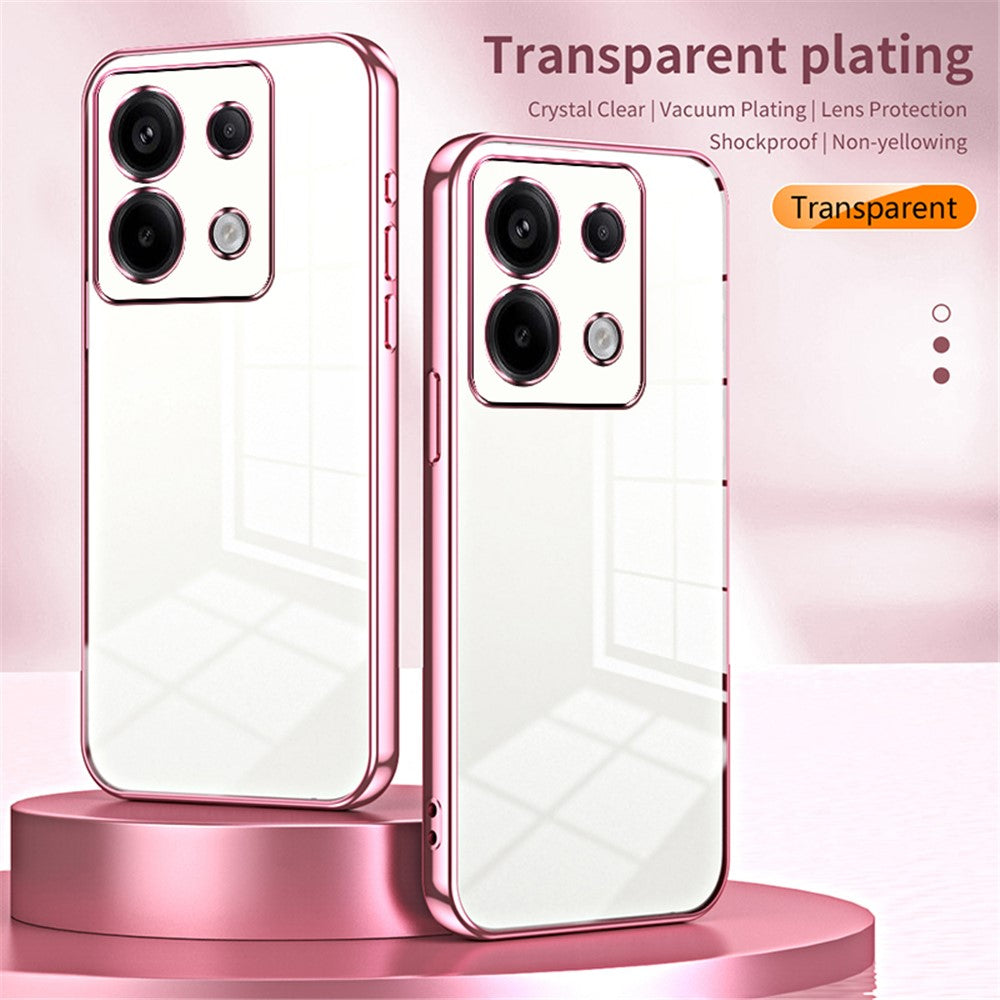 For Xiaomi Redmi Note 13 Pro 5G / Poco X6 5G Case Scratch-resistant TPU Electroplated Precise Lens Cutout Phone Shell