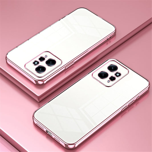 Xiaomi Redmi Note 12 4G Handyhülle – Galvanisiertes, kristallklares TPU-Gehäuse mit präziser Linsenaussparung