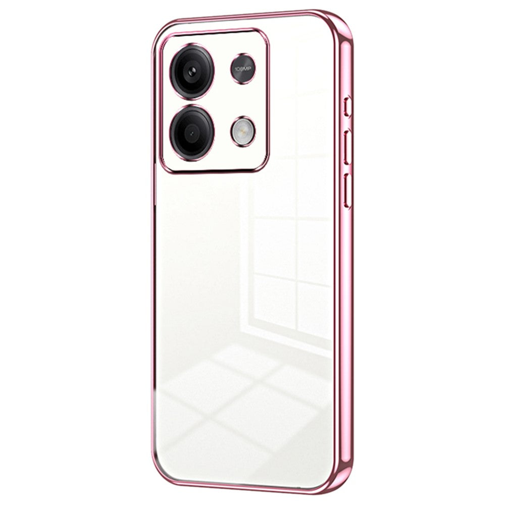 For Xiaomi Redmi Note 13 5G Cell Phone Case Electroplated Crystal Clear Cover with Precise Lens Cutout