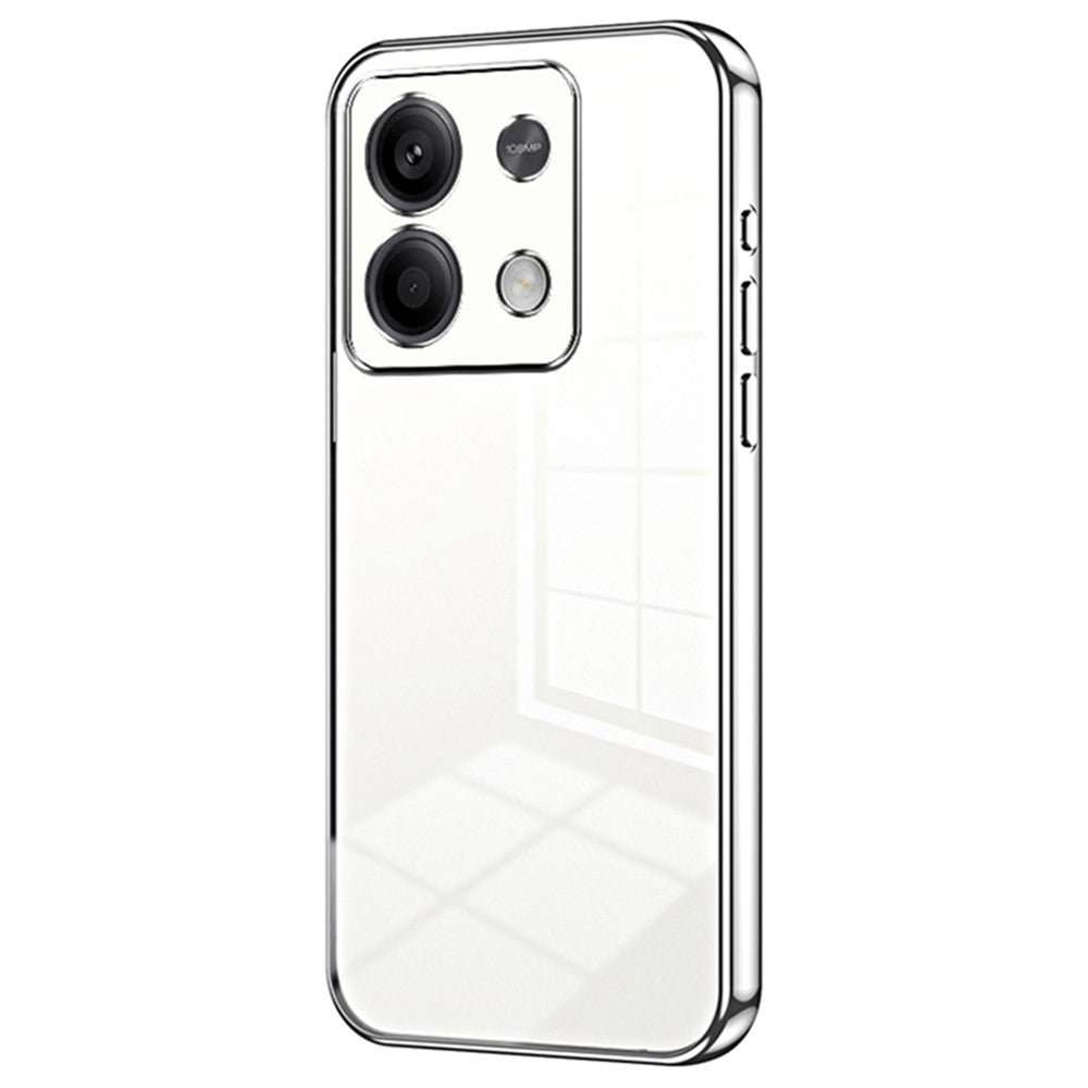 For Xiaomi Redmi Note 13 5G Cell Phone Case Electroplated Crystal Clear Cover with Precise Lens Cutout
