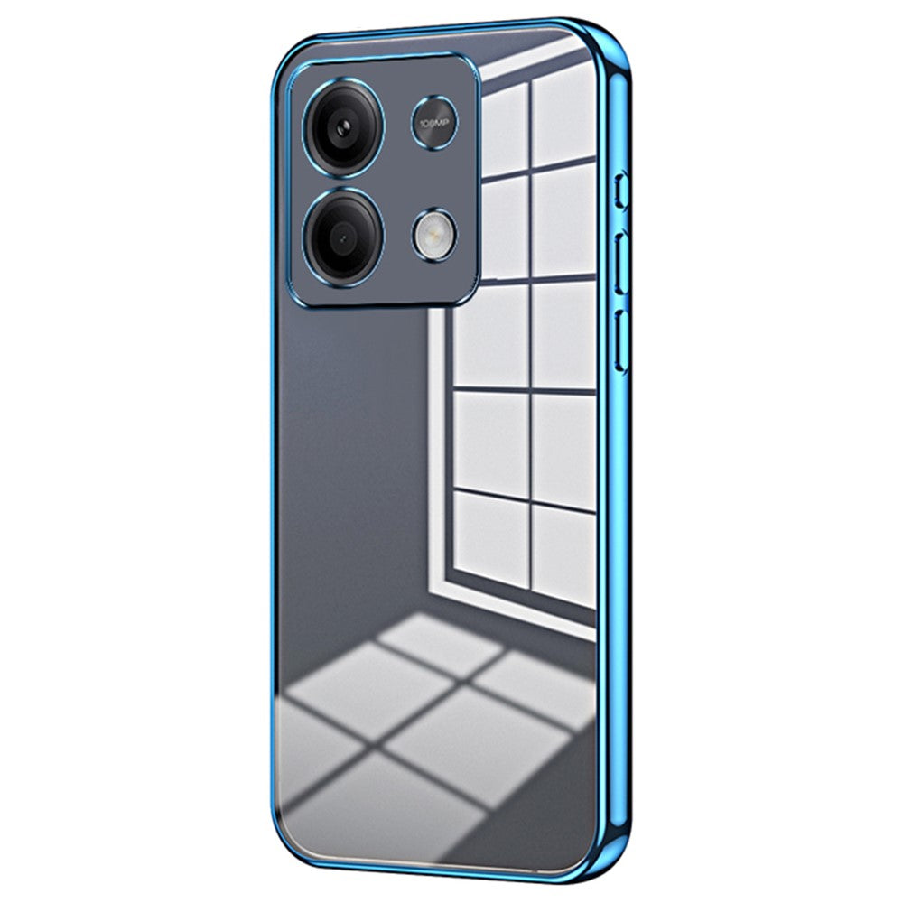 For Xiaomi Redmi Note 13 5G Cell Phone Case Electroplated Crystal Clear Cover with Precise Lens Cutout