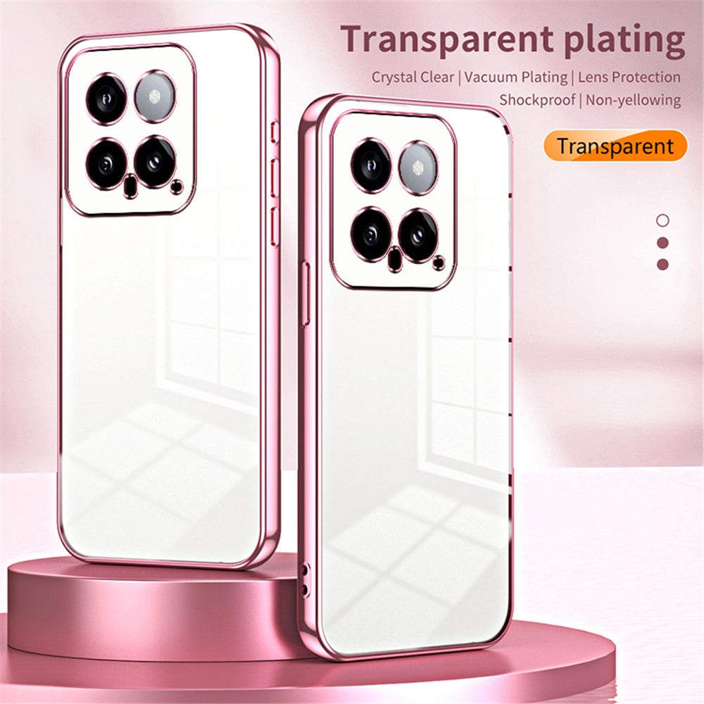 For Xiaomi 14 TPU Phone Case Electroplated Frame Protective Cover