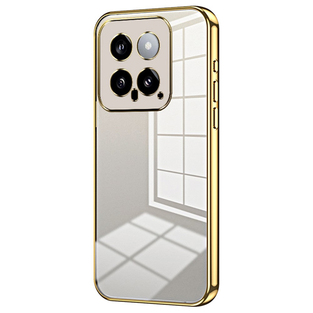 For Xiaomi 14 TPU Phone Case Electroplated Frame Protective Cover