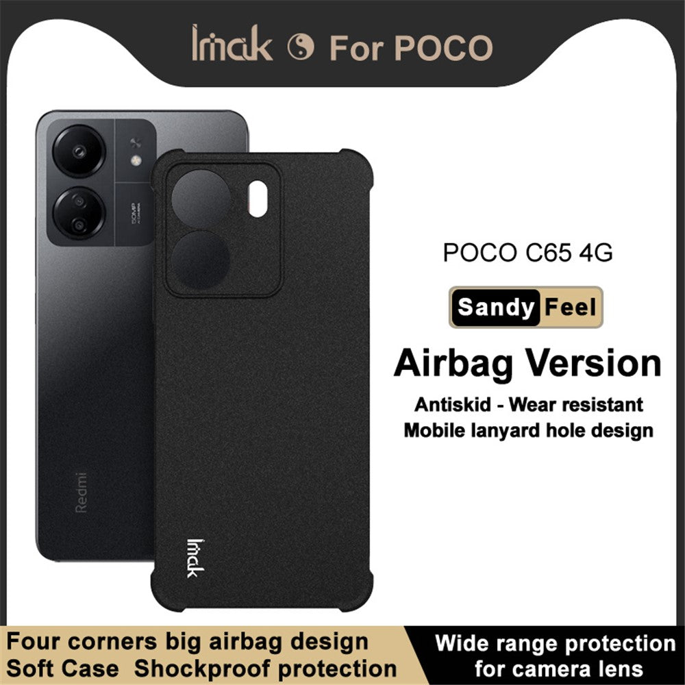IMAK For Xiaomi Redmi 13C 4G / Poco C65 4G TPU Case Anti-drop Reinforced Corners Matte Phone Shell
