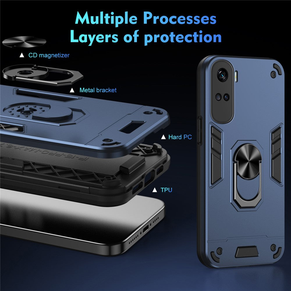 Honor 90 Lite 5G Handyhülle – Aus PC + TPU, mit Fallschutz & Ringständer