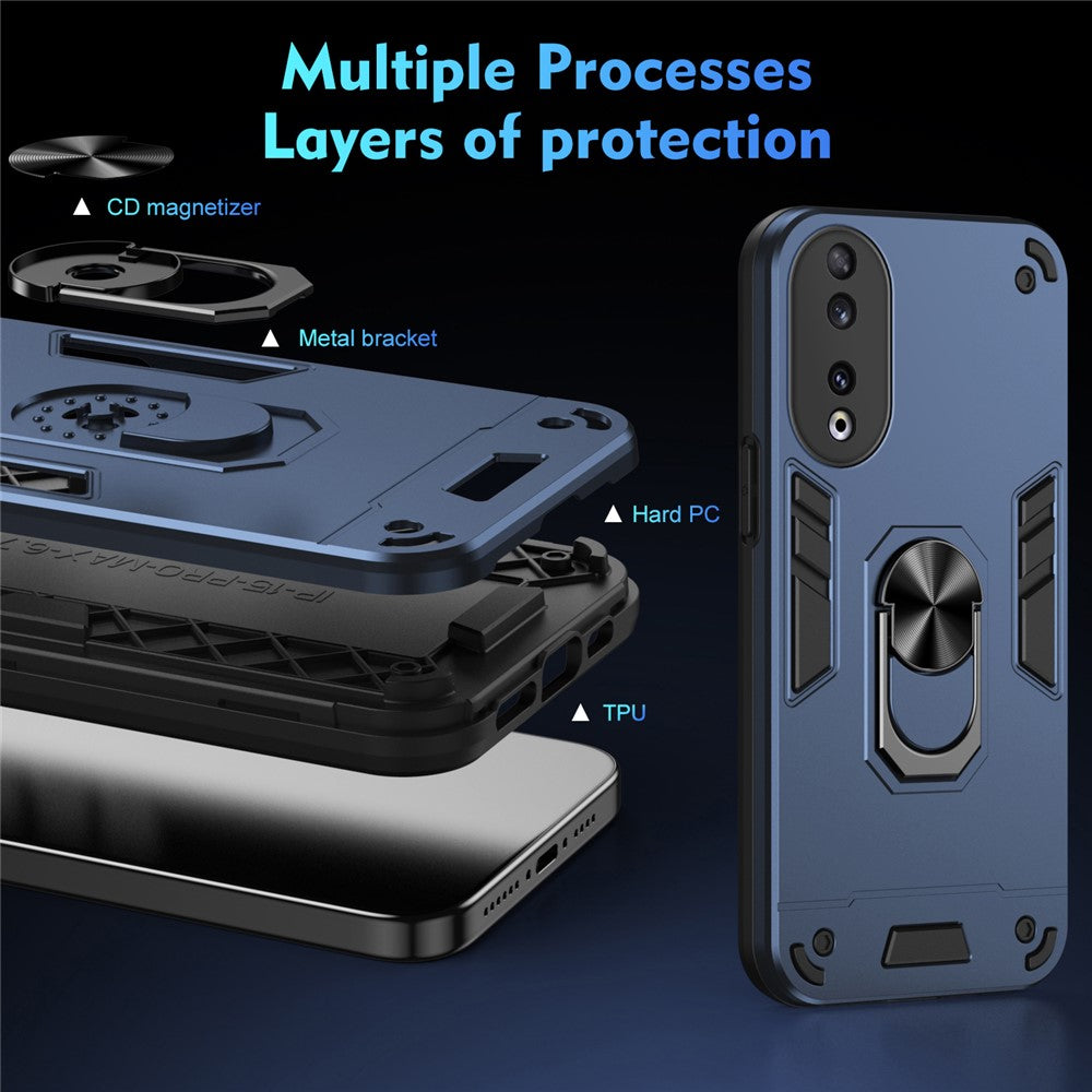 Honor 90 Handyhülle – Aus PC + TPU, mit Fallschutz & Ringständer