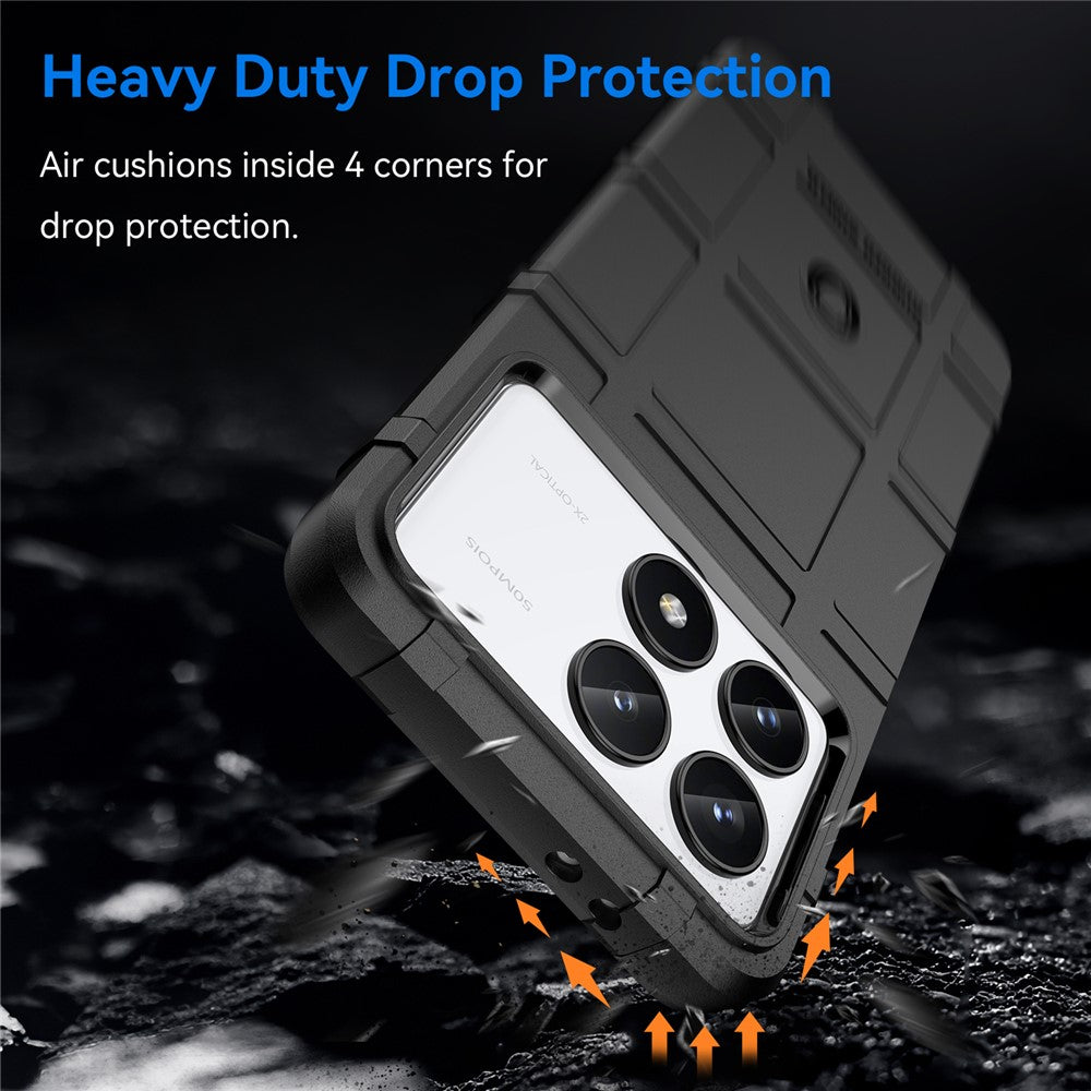 For Xiaomi Poco F6 Pro 5G / Redmi K70 5G / K70 Pro 5G Case Square Grid Texture TPU Phone Cover