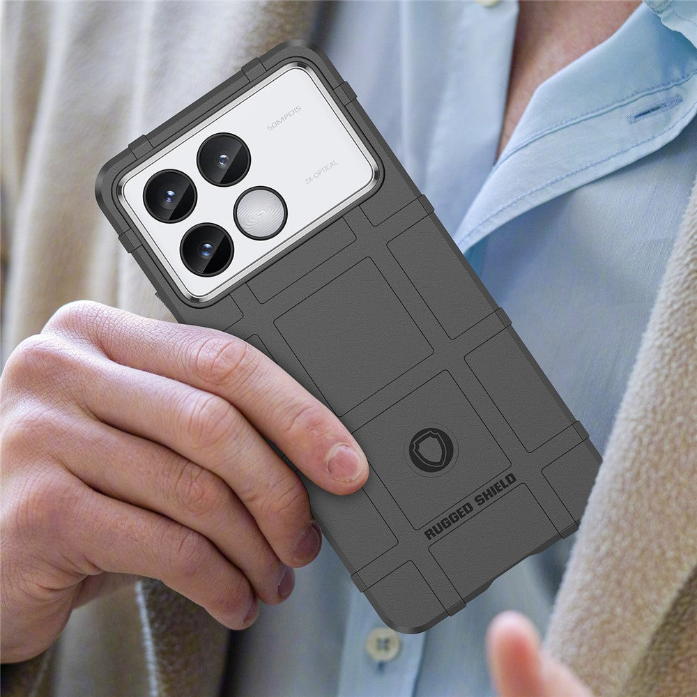For Xiaomi Poco F6 Pro 5G / Redmi K70 5G / K70 Pro 5G Case Square Grid Texture TPU Phone Cover