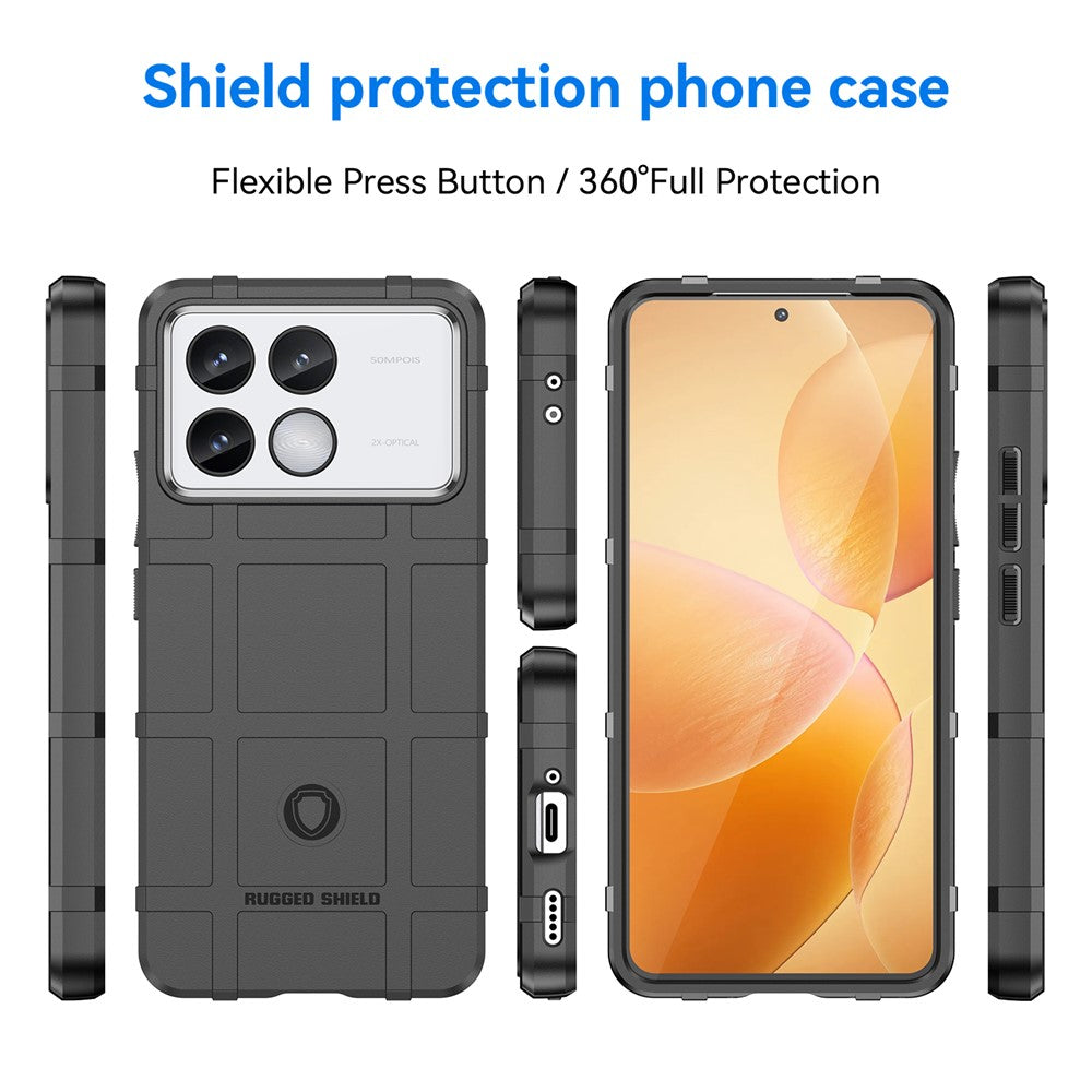 For Xiaomi Poco F6 Pro 5G / Redmi K70 5G / K70 Pro 5G Case Square Grid Texture TPU Phone Cover