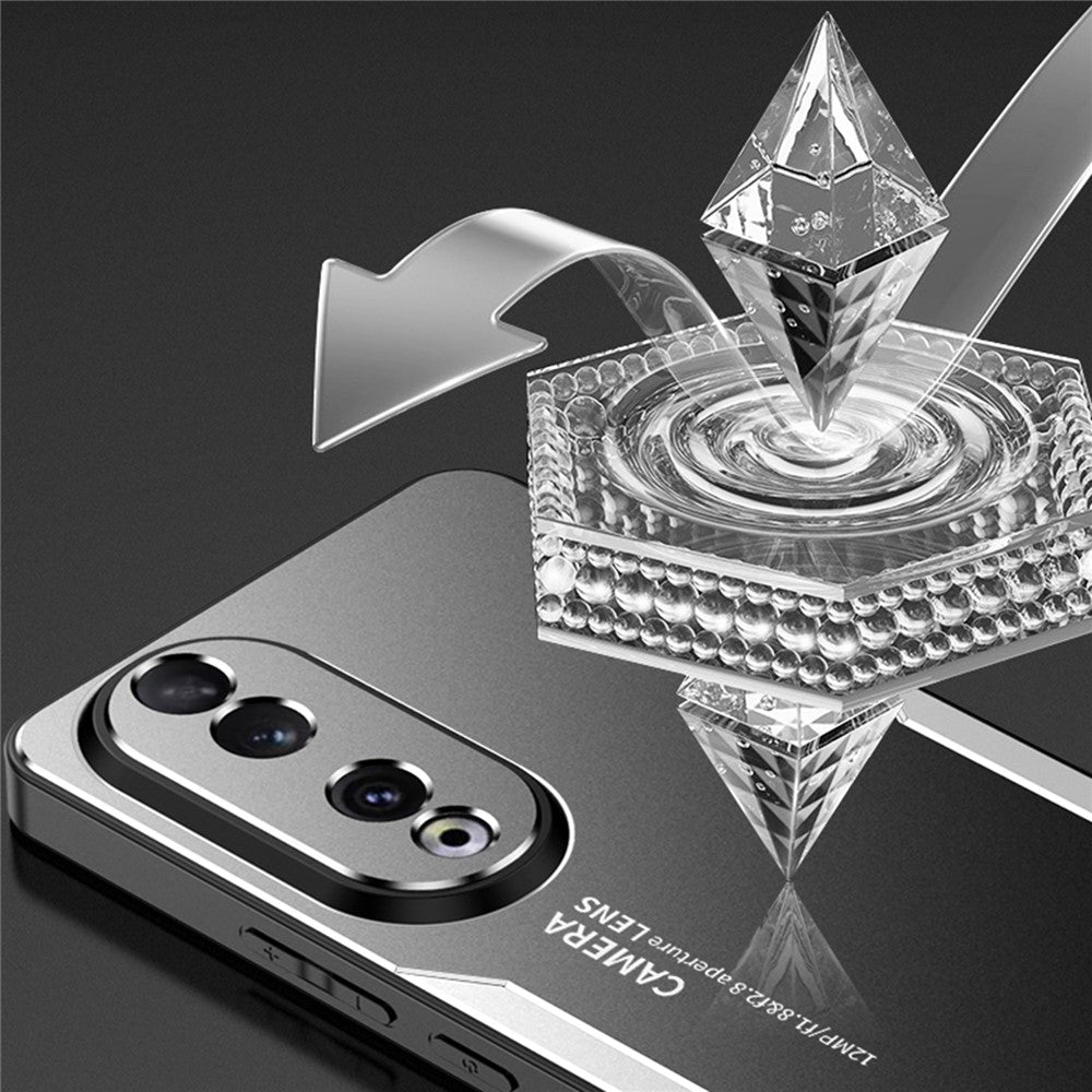 For Honor 90 Case Anti-drop Aluminium Alloy+TPU+PC Protective Shell with Honeycomb Holes