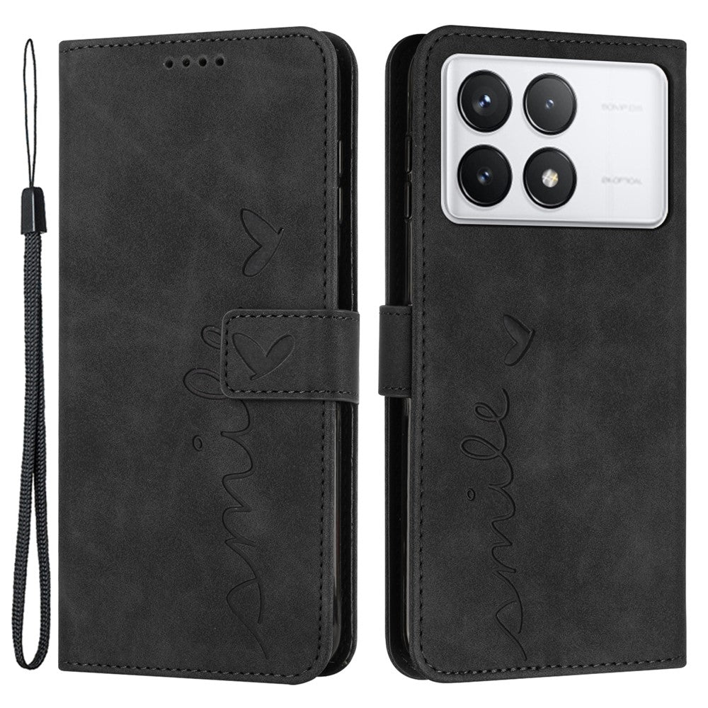 For Xiaomi Redmi K70E 5G / Poco X6 Pro 5G Wallet Cover Magnetic Skin-touch PU Leather+TPU Phone Case