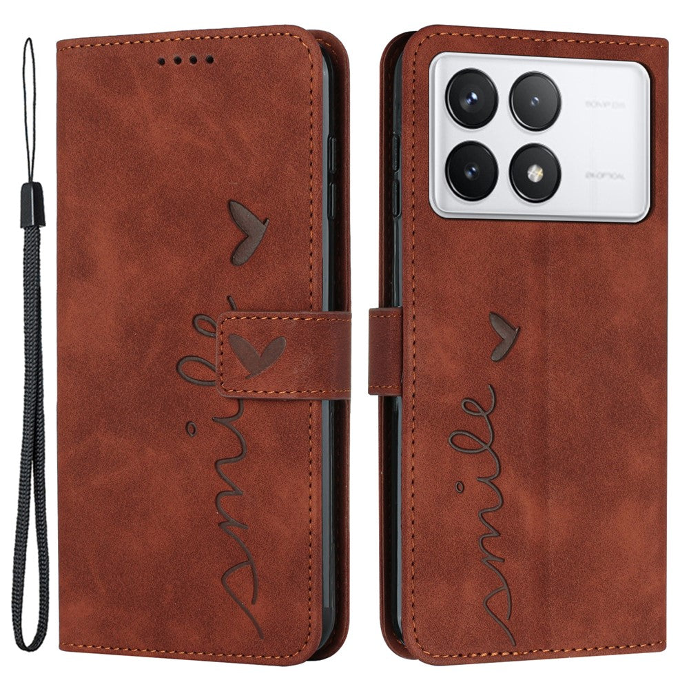 For Xiaomi Redmi K70E 5G / Poco X6 Pro 5G Wallet Cover Magnetic Skin-touch PU Leather+TPU Phone Case