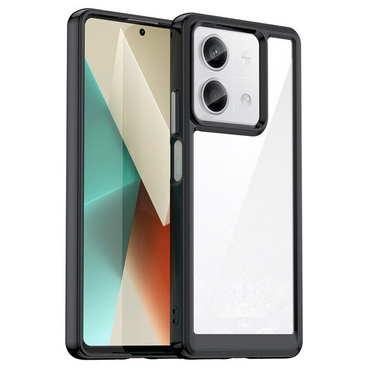 Xiaomi Redmi Note 13 5G Handyhülle – mit buntem TPU-Rahmen + transparenter Rückseite aus Acryl
