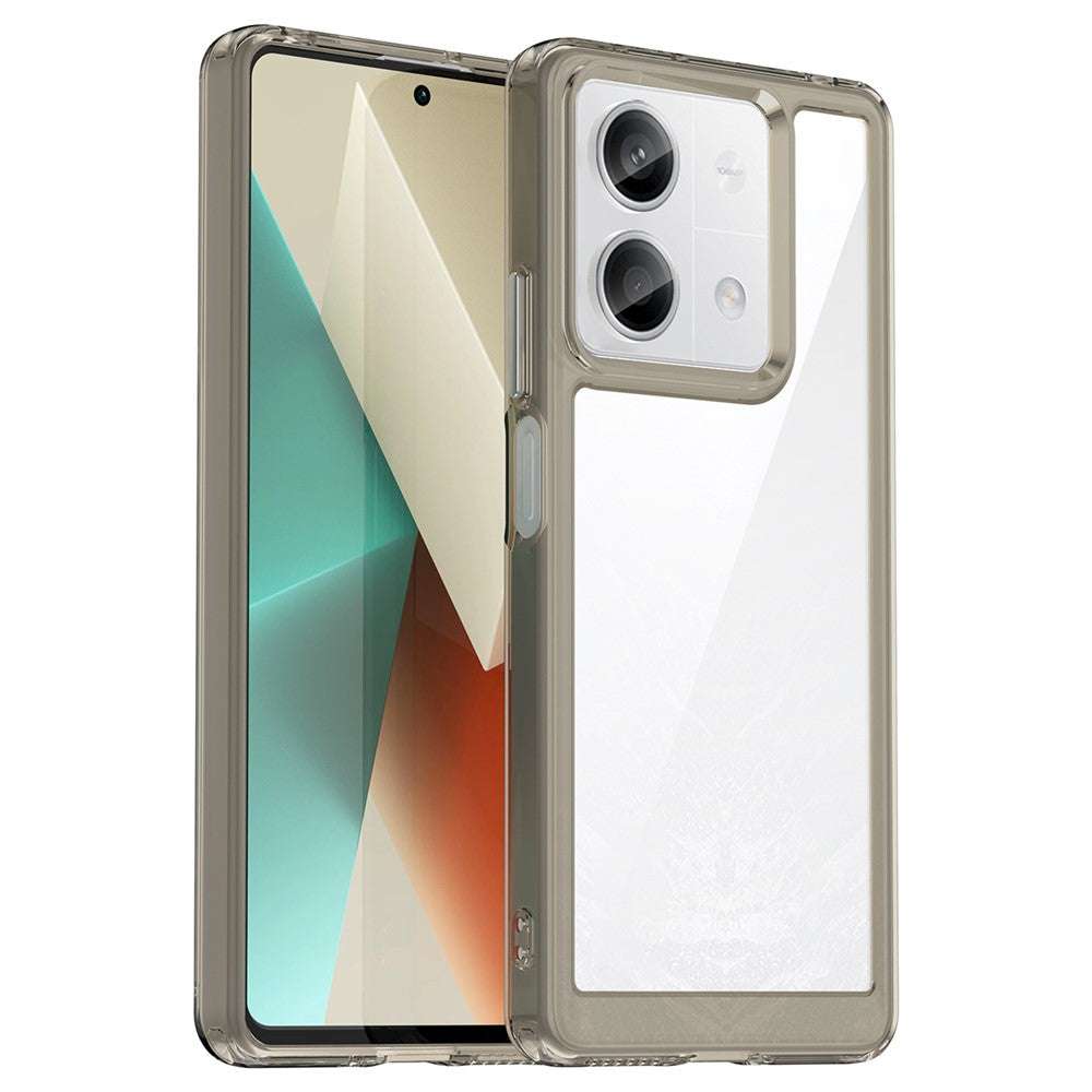 For Xiaomi Redmi Note 13 5G Phone Case Colorful TPU Frame+Acrylic Clear Back