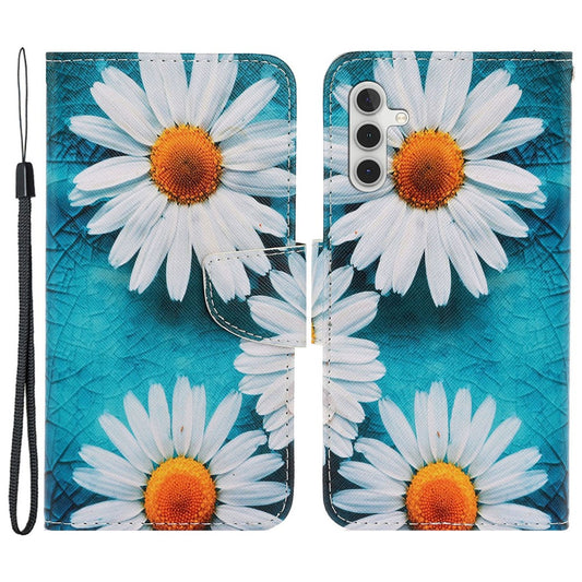 Galaxy A55 5G Wallet-Hülle – Musterdruck, mit Ständer & Riemen