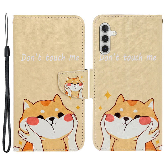 Galaxy A35 5G Wallet-Hülle – Musterdruck, mit Ständer & Riemen