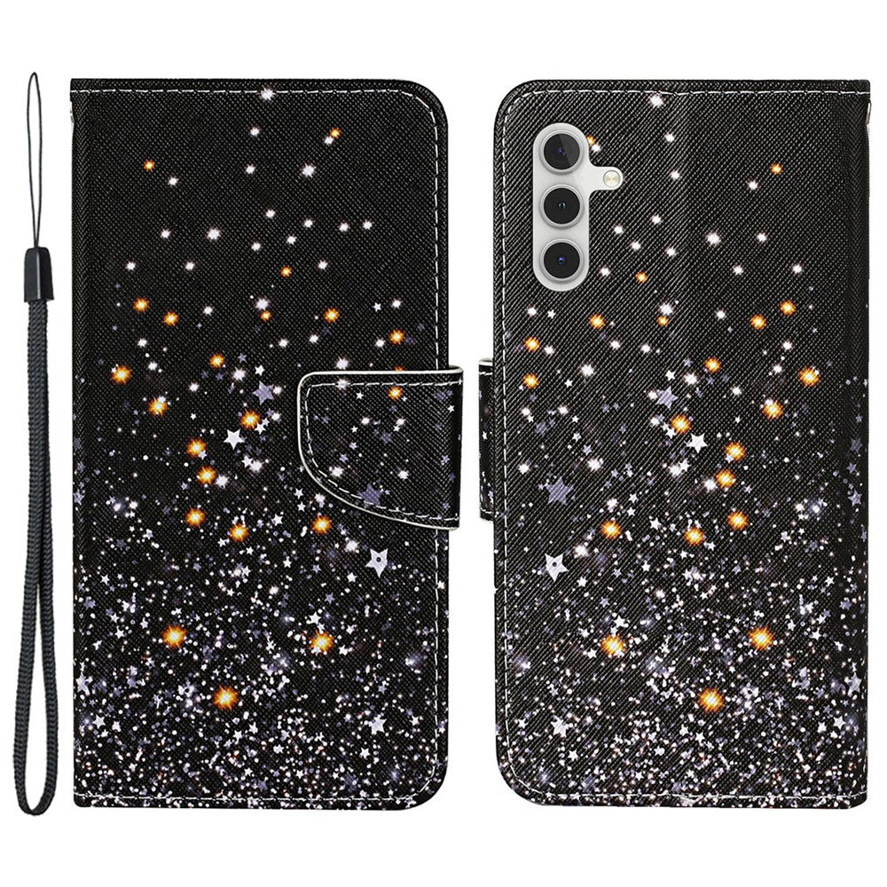 Galaxy A35 5G Wallet-Hülle – Musterdruck, mit Ständer & Riemen