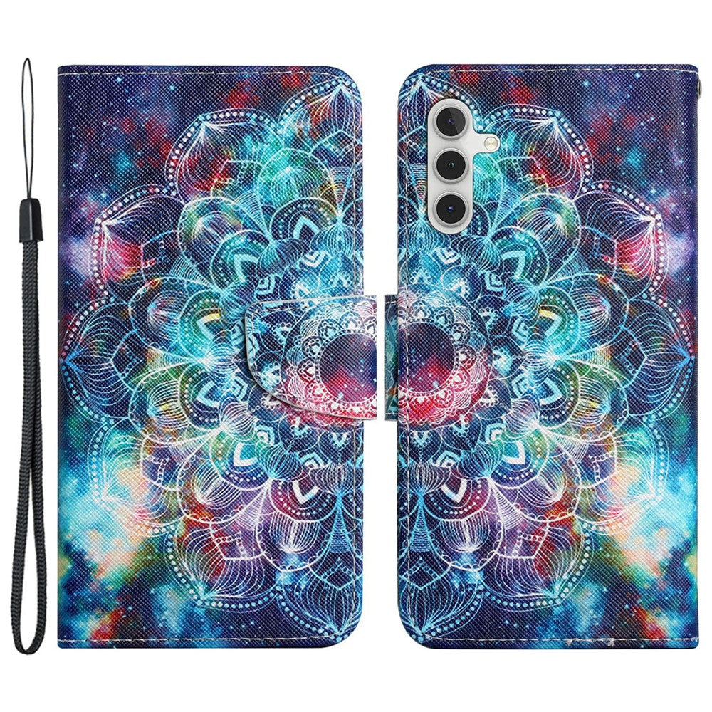Galaxy A35 5G Wallet-Hülle – Musterdruck, mit Ständer & Riemen