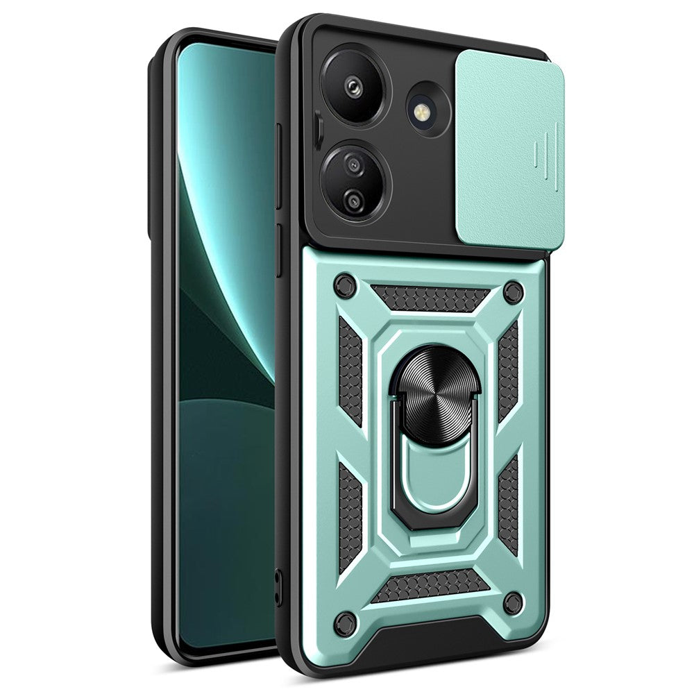 For Xiaomi Redmi 13C 4G / Poco C65 4G Case Anti-scratch TPU+PC Kickstand Phone Cover