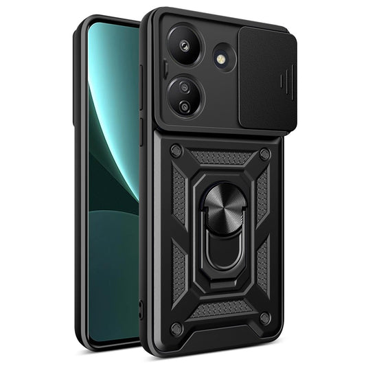 For Xiaomi Redmi 13C 4G / Poco C65 4G Case Anti-scratch TPU+PC Kickstand Phone Cover